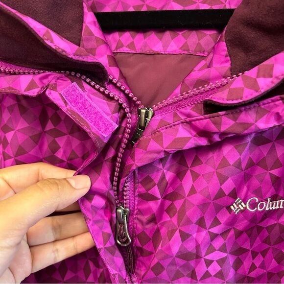 Columbia Womens Outer West Interchange Jacket Bright Plum Print Large - Picture 8 of 15